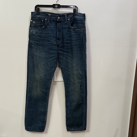 Ralph Lauren Double RL RRL Men's Denim Selvedge Slim Jeans Size 36x32 - Picture 3 of 9